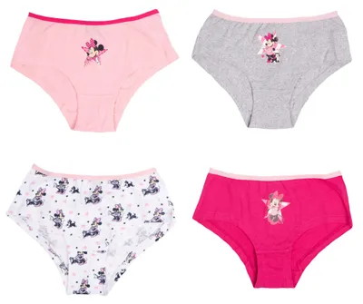 Produktbild von Disney Minnie Mouse Panty für Mädchen Kinder Slip Unterhose Unterwäsche Mehrfarbig Bunt (4er Pack) 110-116