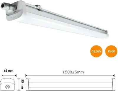 Produktbild von Wasserdichte LED-Leiste 150cm 46.5W 120lm/W - Kaltweiß 6000K - 8000K