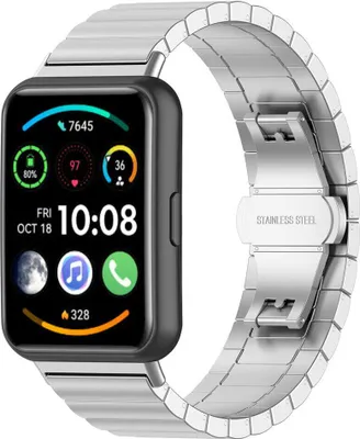 Produktbild von Strap-it Huawei Watch Fit 2 Metallarmband (Silber)