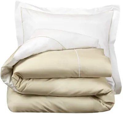 Produktbild von bettbezug Hummel 260 x 240 cm Baumwolle weiß/beige