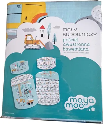 Produktbild von Baby-Bettwäsche „Baustelle – Mini Construction“ 100x135 + 40x60 | 100 % Baumwolle | Reißverschluss | Wendbar