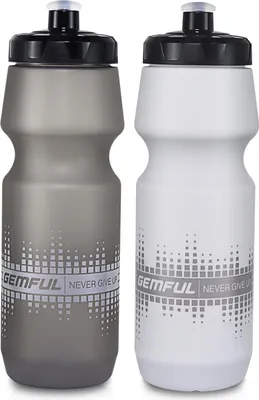 Image de lot de 2 bidons pour vélo de course 750 ml anti-fuite BPA-free gris