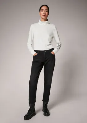 Produktbild von 29211 Comma, Boyfriend, Damen Jeans Hose, Stretchdenim, black, D 44 W 34 L 30