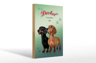 Produktbild von Holzschild Hund 20x30cm Dackel Deutschland 1888