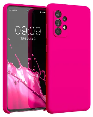 Produktbild von kwmobile Handyhülle für Samsung Galaxy A52 / A52 5G / A52s 5G Hülle - Case Silikon - Kabelloses Laden - Schutzhülle Cover in Neon Pink
