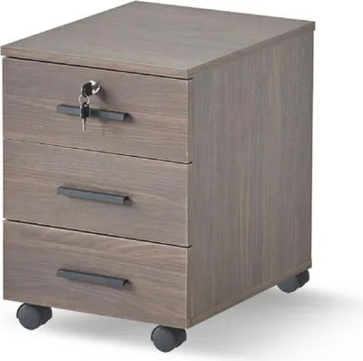Image de Commode de bureau brune Commode à tiroirs Meubles modernes en bois noble