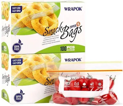 Obrázok produktu pre Univerzálne vrecká vhodné do mikrovlnnej rúry a mrazničky, malé uzatvárateľné vrecká – 6,3 x 4 palce (200 ks)