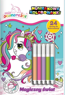 Produktbild von Moje Jednorożce. Magiczny świat. Kolorowanka z numerami