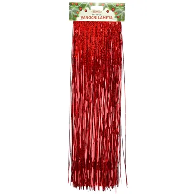 Produktbild von Weihnachtslametta rot 50x100 cm