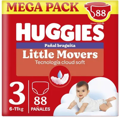 Produktbild von Huggies Ultra Comfort Mutandina Größe 3 Windeln 88 Einheiten Durchsichtig Durchsichtig One Size