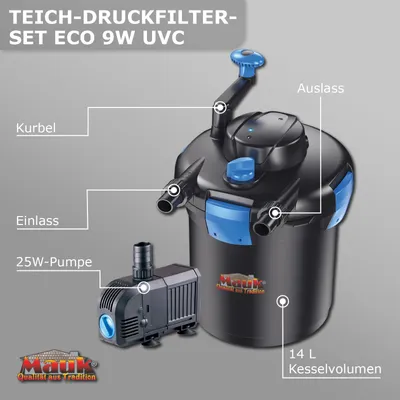 Produktbild von Mauk Teichdruckfilter-Set ECO 9W UVC