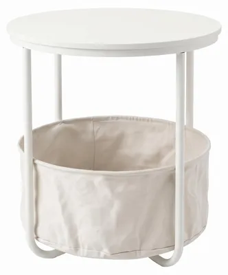 Obrázok produktu pre Okrúhly príkonový stolík s košíkom, priemer 45 cm x výška 50 cm
