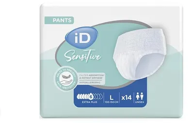 Image de iD Sensitive Pants Extra Plus Large - 8 paquets de 14 protections