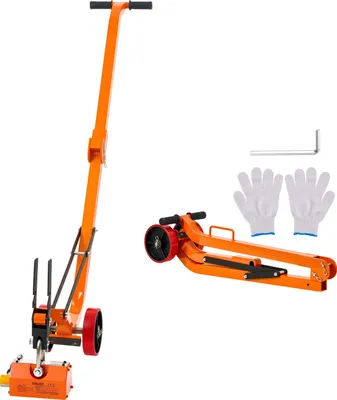Produktbild von SucceBuy Permanentmagnetischer Lasthebemagnet mit Rollwagen, 600 kg Tragkraft, robuster Stahlwagen mit Magnetheber, ausgestattet mit 2 Rädern und verstellbarem Griff, ideal für das Anheben von Kanaldeckeln