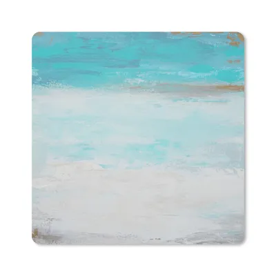 Produktbild von MuchoWow® Mauspad Mousepad Farbe - Blau - Weiß - Kunst 20x20 cm - Mousepads - Maus Mat - Pad - Mausunterlage - Desk Mat - Bureauartikeln