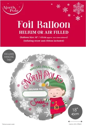 Produktbild von Personalisierbarer Nordpol Post Folienballon 45cm