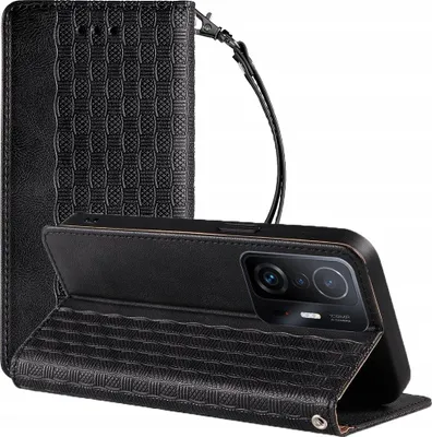 Immagine prodotto di Magnet Strap Custodia per Xiaomi Redmi Note 11 Pro Cover Portafoglio + Mini Lanyard Ciondolo Nero