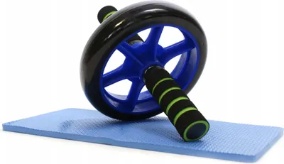 Produktbild von AB Wheel Bauchtrainer mit Kniematte - Doppelrad für Bauchmuskeltraining & Stabilität - Homegym