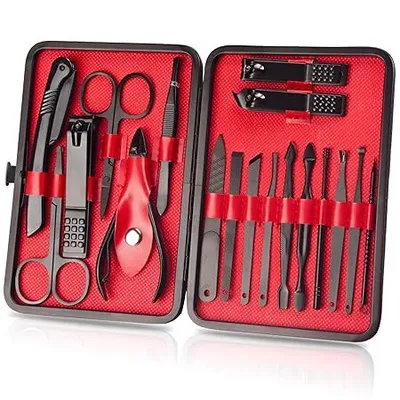 Produktbild von Maniküre set,18 teiliges Nagelknipser Pediküre Set,für Frauen Mädchen und Eltern, Professionelle Nagelpflege Kit für Zuhause, Reisen