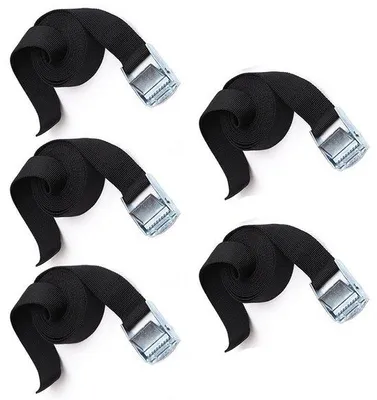 Produktbild von Kurze schwarze Schnellverschlüsse mit Klemmverschluss für Auto, Fahrrad, Trolley, Motorrad, Gepäck, Camping, 5 Stück