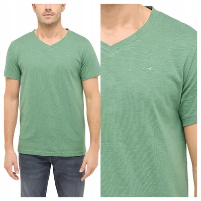 Produktbild von Mustang | Amado Herren-T-Shirt, Grün, Baumwolle, Normale Passform, Größe M
