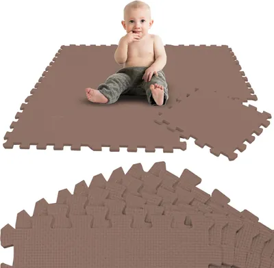 Produktbild von 9 Teile Baby Kinder Puzzlematte ab Null - 30x30 Puzzle Spielmatte Krabbelmatte