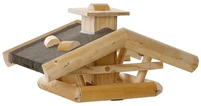 Vogelhaus für Wildvögel, 54x38x30 cm, Fichtenholz, natur