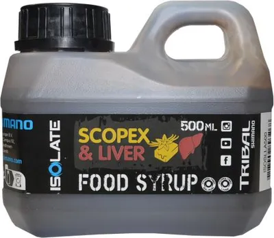 Produktbild von Shimano® Atractant Shimano ISOLATE Lebensmittelsirup - Scopex & Leber 500 ml