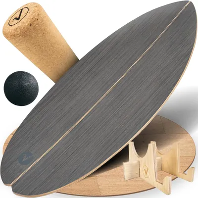 Productafbeelding van Balance board balansbord - Balanceerbord surfboard - Esdoornhout - 100% kurk rol