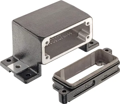 Produktbild von HARTING Han 16HPR enlarged Sockelgehäuse horizontrale Ausführung, 4xM25 gerader Kabelabgang, Schraubverriegelung - 1