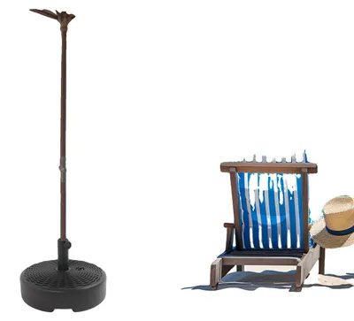 Zdjęcie produktu dla Stojak na parasol, tworzywo sztuczne HDPE, wysokość podstawy 14,5 cm, średnica podstawy 45,5 cm, średnica parasola 3,4–4,8 cm, nośność 17 kg