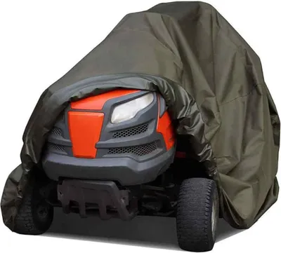 Produktbild von Rasenmäher-Abdeckung, wasserdichte Traktor-Abdeckung, geeignet für Decks bis zu 1500 mm, strapazierfähiges 210D Oxford-Polyester, langlebig, UV-beständig, Traktor-Abdeckung für Ihren Rider-Gartentraktor