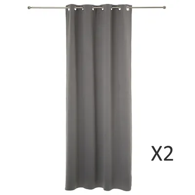 Produktbild von 2er-set verdunkelungsvorhänge grau 135x240cm  - Atmosphera créateur d'intérieur