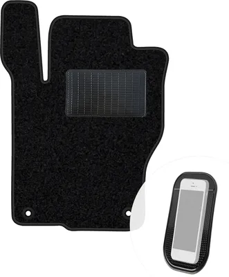 Produktbild von moto-MOLTICO Fahrer Fußmatte Auto Velours Fahrerseite Autoteppiche Schwarz Fahrermatte 1-teilig passend für Mercedes-Benz GLK X204 2008-2015