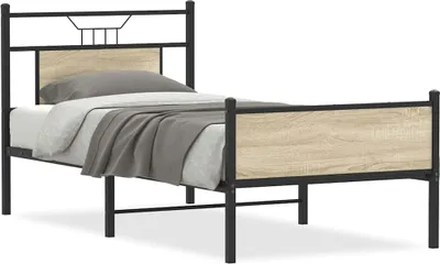 Image de vidaXL Cadre de lit sans matelas Chêne Sonoma 80x200 cm Bois composite