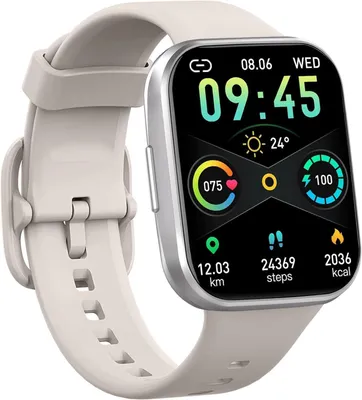 Produktbild von JUNG UAUE Smartwatch Damen & Herren Fitnessuhr, mit Bluetooth Smartwatch (4,29 cm/1,69 Zoll) 7 Tage Akku, 100+ Trainingsmodi, mit Android / iOS
