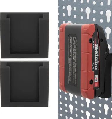 Produktbild von 2x Akku Halter für metabo für Küpper Lochwand Akkuhalter Halterung 18V
