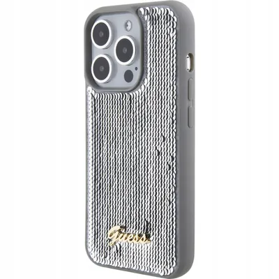 Image de Guess Guhcp15Lpsfdgss Iphone 15 Pro 6.1 Srebrny/Silver Hardcase Sequin Script Metal