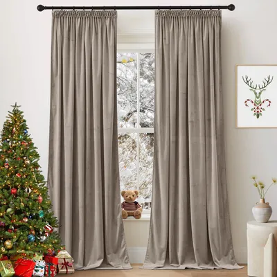 Produktbild von Verdunkelungsvorhänge aus Samt 132x220cm für Wohnzimmer und Schlafzimmer