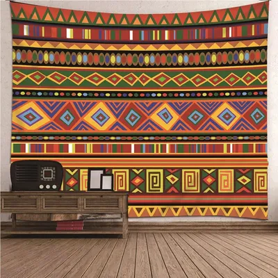 Obrázok produktu pre Geometrický nástenný koberec z polyesteru, 150 x 130 cm