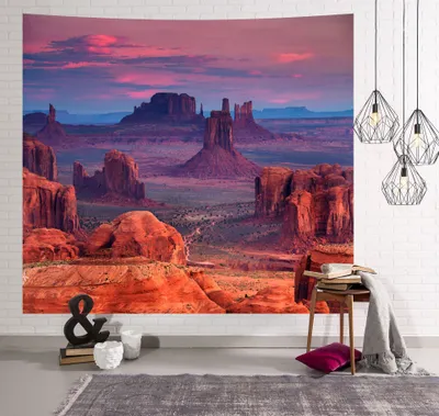 Image de Tapisserie avec paysage naturel, forêt, plage, lac, arbres, nuages de pierre, tapisserie, vue esthétique, tapisserie pour chambre, salon (200 cm x 150 cm,couleur 15)