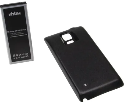 Produktbild von vhbw Akku kompatibel mit Samsung Galaxy SM-N910H, SM-N910K, SM-N910I Handy Smartphone Telefon (6400 mAh, 3,85 V, Li-Ion) + Gehäuserückdeckel schwarz