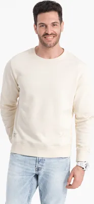 Produktbild von Ombre Clothing Herrensweatshirt ohne Verschluss Siose cremig XXL