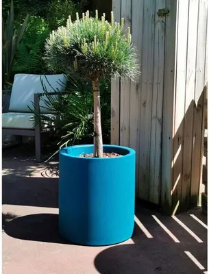 Immagine prodotto di Vaso da fiori RIVIERA GRANIT, rotondo, plastica, D49 x H53,5 cm, blu