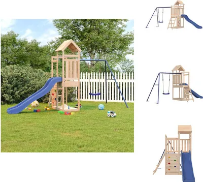 Produktbild von vidaXL Spielturm Massivholz Kiefer -  Schaukeln & Spieltürme