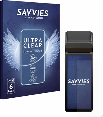 Produktbild von 6x Für Sunmi V3H Schutzfolie Savvies Displayschutz Display Schutz Folie Klar Transparent