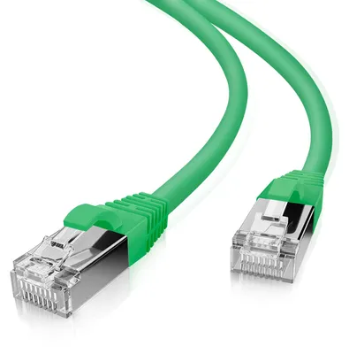 Produktbild von helos Patchkabel SF/UTP Cat 5e grün 1,0 m