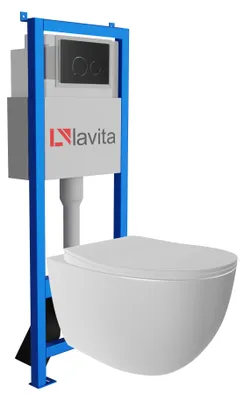 Produktbild von LAVITA WC-Set MONDO LAV 101 LAV 200.4.4 spülrandlos Schwarz