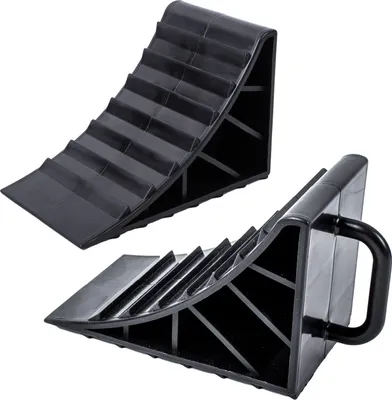 Produktbild von ProPlus Unterlegkeil Kunststoff schwarz 2er Set mit Griff