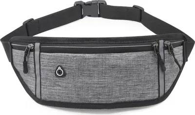 Produktbild von INF Laufgürtel mit Wasserfestigkeit - Sport-Bauchtasche für Männer & Frauen Grau